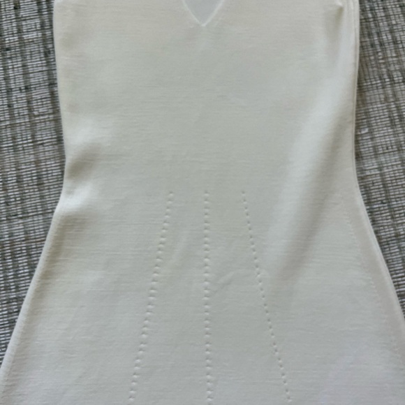 Reiss Michelle white knit midi dress. Size US 4 - Picture 2 of 5